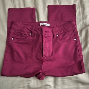 NWOT.  D. Jeans High Rise Magenta Denim Pants